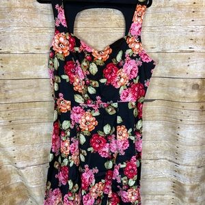 Torrid open back floral dress